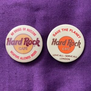 Hard Rock Cafe Button Set - small